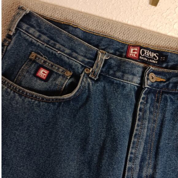 Ralph Lauren Chaps Vintage Jeans 36X34 Blue Loose Fit Straight Leg Street Skate - Picture 8 of 16